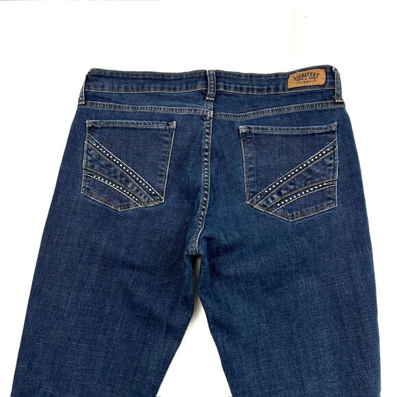 Signature By Levi Strauss Modern Bootcut Women's size 14 Dark Blue Denim Jeans - Picture 4 of 4